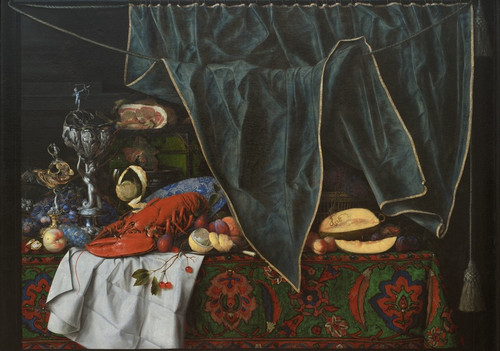 Digital Print - Trompe L'oeil With Breakfast Piece And Goblets by Cornelius Norbertus Gijsbrechts