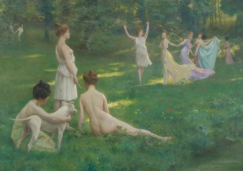 Digital Print - Les Chasseuresses by Julius Leblanc Stewart