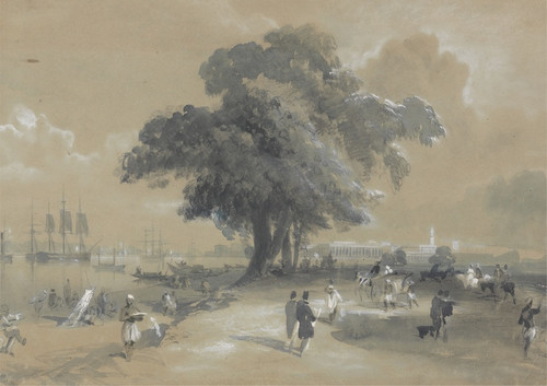 Digital Print - Town and Port of Calcutta by Sir Charles D'Oyly