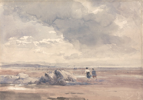 Digital Print - On Lancaster Sands, Low Tide by David Cox