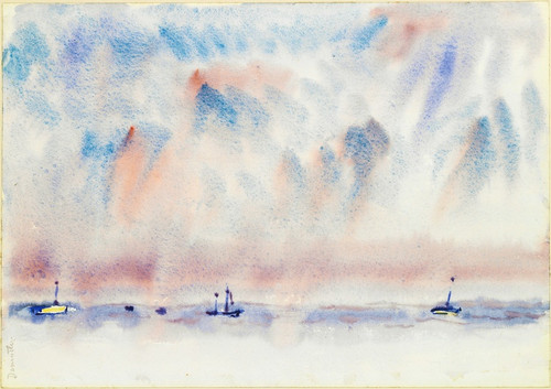 Digital Print - Bermuda Sky and Sea with Boats by Charles Demuth
