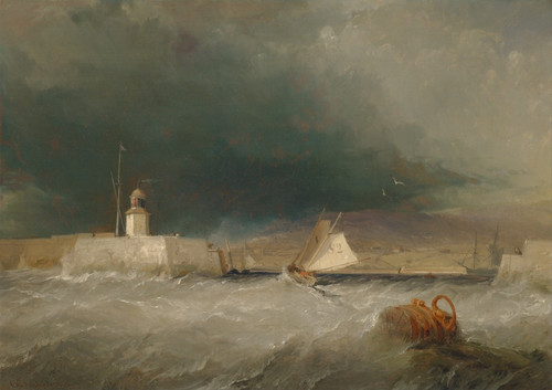 Digital Print - Port on a Stormy Day by George Chambers