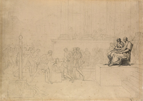 Digital Print - Study for the Execution of the Sons of Brutus by Jacques Louis David