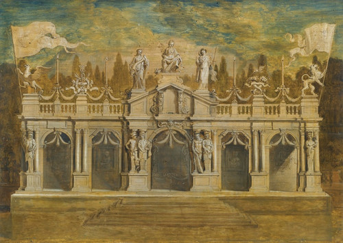 Digital Print - A Design For A Classical Loggia ToCelebrate The Treaty Of Munster In AntwerpJuly 1648 by Erasmus Quellinus the younger