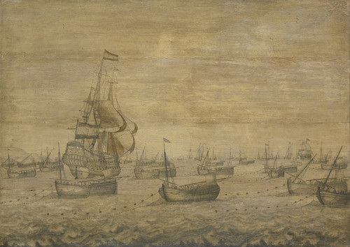 Digital Print - The Dutch Herring Fleet by Pieter Vogelaer