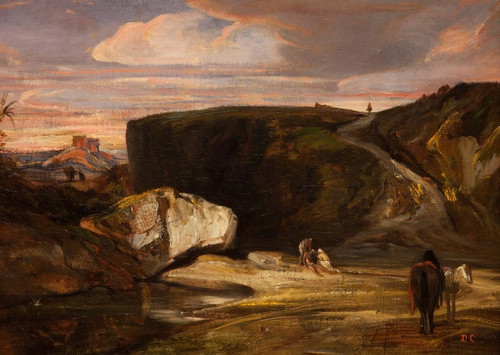 Digital Print - Landscape with the Good Samaritan by Alexandre-Gabriel Decamps