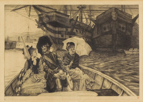 Digital Print - Entre les Deux Mon Coeur Balance by James Tissot