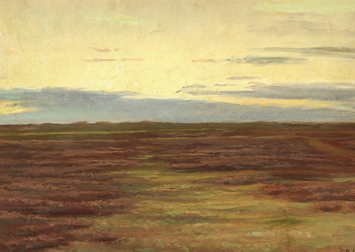 Digital Print - Solnedgang over Brovandene syd for Skagen by Michael Ancher