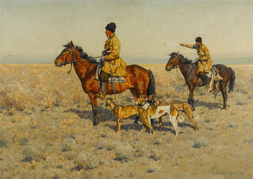 Digital Print - Hunting on the steppes by Hugo Ungewitter Digital Print - Hunting on the steppes by Hugo Ungewitter