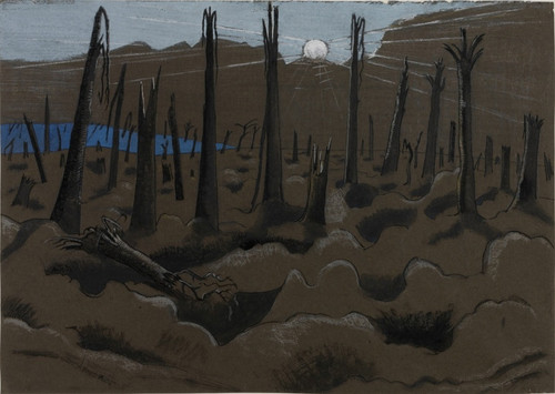 Digital Print - Sunrise, Inverness Copse by Paul Nash