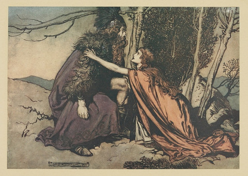 Digital Print - Father! Father! Tell me what ails thee, With dismay thou art filling thy child! by Arthur Rackham