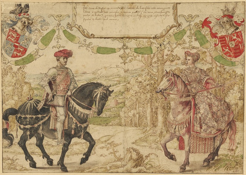 Digital Print - Johan IV van Nassau and His Wife Maria van Loon-Heinsberg by Bernard van Orley