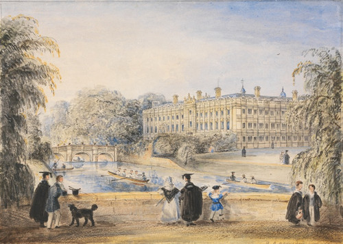 Digital Print - Clare College, Cambridge, From the Backs by Richard Banks Harraden