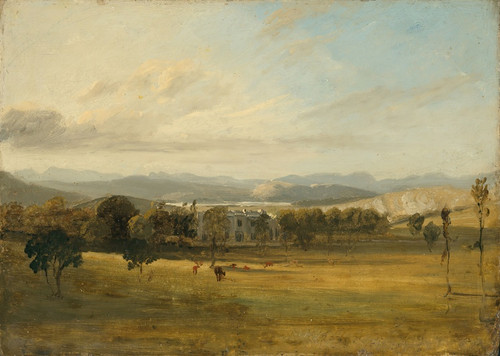 Digital Print - Sketch of Leighton Hall, Lancashire, the hills of the Lake District beyond by John Constable