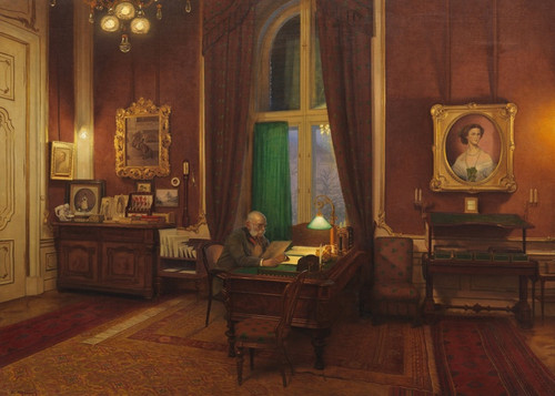 Digital Print - Kaiser Franz Joseph I. in seinem Arbeitszimmer in Schnbrunn by Franz von Matsch