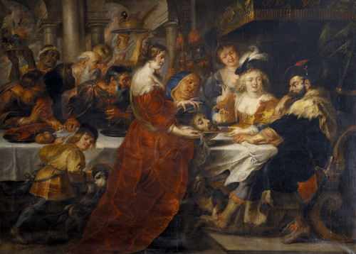 Digital Print - The Feast of Herod. Salome Bringing the Head of St John the Baptist on a Charger by Peter Paul Rubens