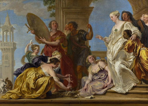Digital Print - Achilles among the Daughters of Lycomedes (Ovid, Metamorphoses, XIII, 162170, Publius Papinius Statius (ca. 4596)) by Jan Boeckhorst