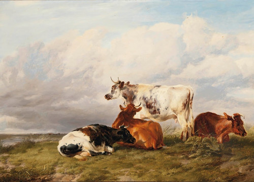 Digital Print - In the meadows at noon by Thomas Sidney Cooper
