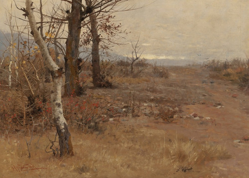 Digital Print - Birches in the Fall by Herman Hartwich