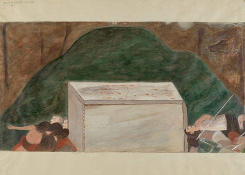 Digital Print - Station of the Cross No. 14 - Jesus is Laid in His Tomb by William Herbert