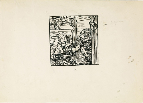Digital Print - I morgen er det mandag, herre! by Christian Krohg