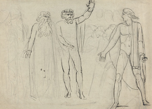 Digital Print - And Saul Said unto David, Go and the Lord be with Thee' (recto) by William Blake