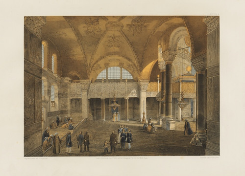 Digital Print - Aya Sofia, Constantinople; as recently restored by order of H. M. the sultan Abdul-Medjid Pl.09 by Gaspare Fossati