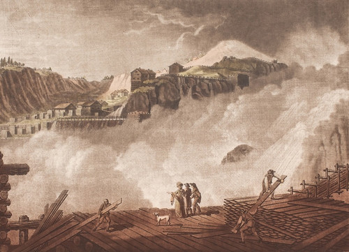 Digital Print - Chute d'eau de Sarp-Foss en Norvge by Georg Haas