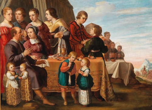Digital Print - A Family In An Encampment by Circle of Jacob Gerritsz. Cuyp