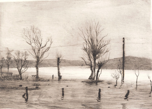 Digital Print - Vinterlandskab ved Tyreholm by Peter Ilsted