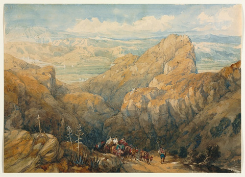 Digital Print - Descent into the Plain of Granada by David Roberts