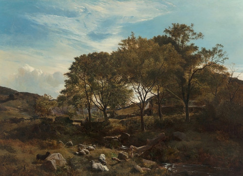 Digital Print - A Welsh farm by Sidney Richard Percy