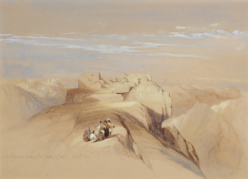 Digital Print - The Christian and Mohammedan Chapels on the Summit of Sinai by David Roberts Digital Print - The Christian and Mohammedan Chapels on the Summit of Sinai by David Roberts