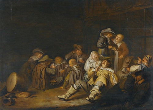 Digital Print - A Drunken Guardroom Scene by Benjamin Gerritsz. Cuyp
