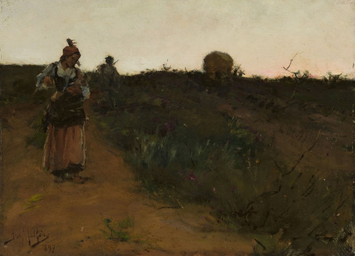 Digital Print - Return from the fields by Jos Malhoa