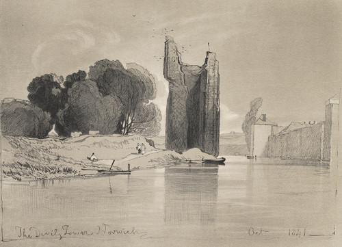 Digital Print - The Devil's Tower, Norwich Oct. 1841 by Miles Edmund Cotman