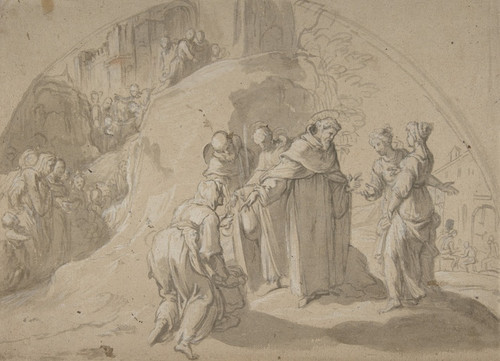 Digital Print - Saint Philip Benizi Converting Two Wicked Women at the City of Todi by Bernardino Poccetti