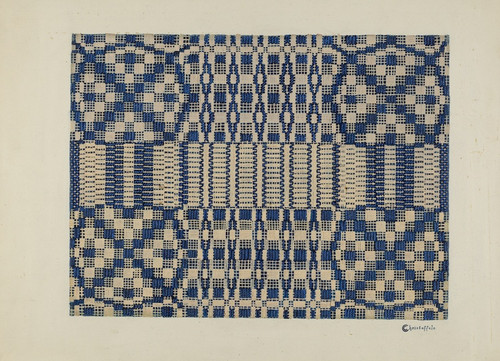 Digital Print - Coverlet Detail by Cornelius Christoffels