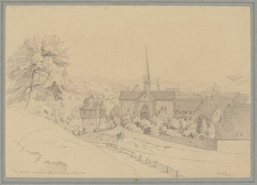 Digital Print - Blick auf Kloster Maulbronn, links der Faustturm by Friedrich Wilhelm Ludwig Digital Print - Blick auf Kloster Maulbronn, links der Faustturm by Friedrich Wilhelm Ludwig