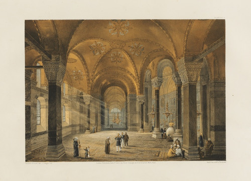 Digital Print - Aya Sofia, Constantinople; as recently restored by order of H. M. the sultan Abdul-Medjid Pl.05 by Gaspare Fossati