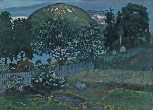 Digital Print - Juninatt I Haven (A Night In June In The Garden) by Nikolai Astrup