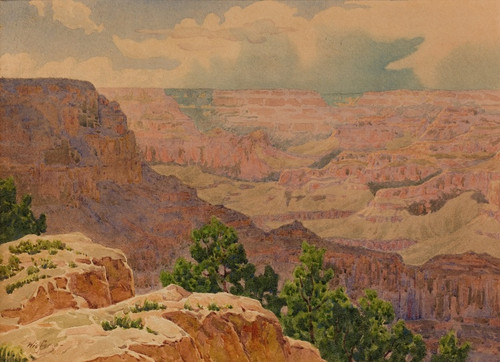 Digital Print - A View of the Grand Canyon by Gunnar Mauritz Widforss