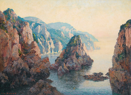 Digital Print - Calanques Near Bougie In Algeria by Eugne-Franois-Adolphe Deshayes