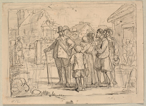 Digital Print - Christian d IV taler med nogle bnder by Wilhelm Marstrand