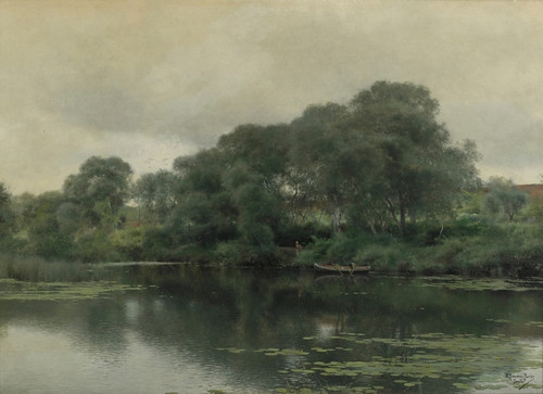 Digital Print - Stillness on a lily pond by Emilio Snchez-Perrier