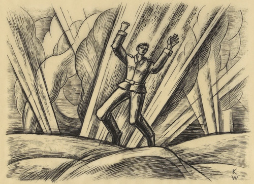 Digital Print - Wofr (Soldat in Minenfeld) by Karl Wiener