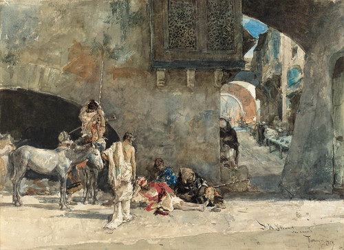 Digital Print - A Street in Tangiers by Mariano Fortuny Marsal