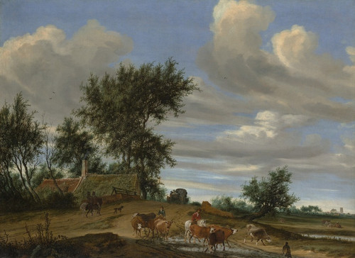 Digital Print - A Country Road by Salomon van Ruysdael