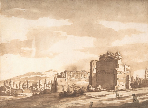 Digital Print - Italian Landscape, perhaps the Monte Mario, Rome by Jacob van der Ulft