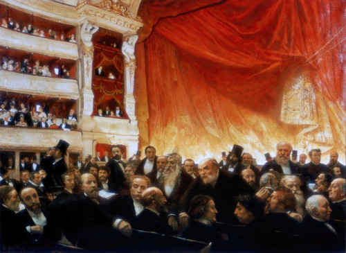 Digital Print - Intermission at a 1885 Comdie-Franaise premiere by Edouard Dantan